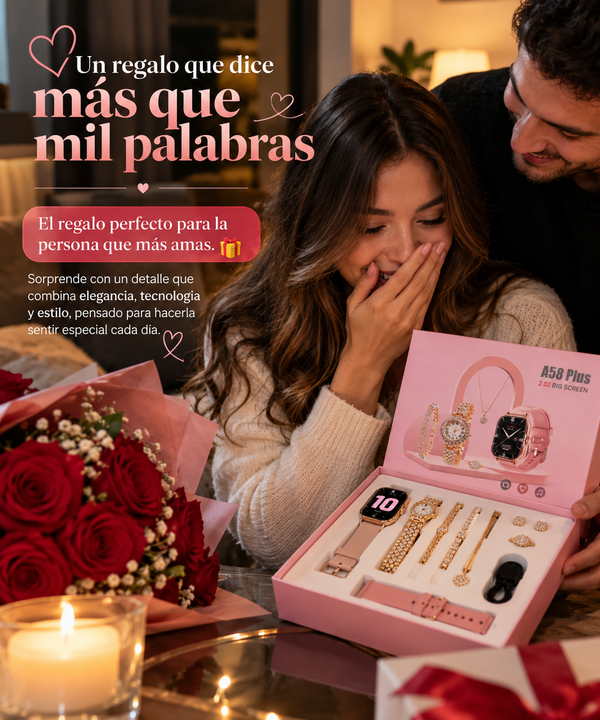 Set De Reloj Mujer Accesorios Elegante